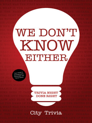 cover image of We Don't Know Either